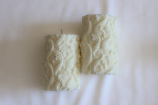 engraved pillar large Candle