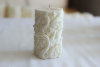 engraved pillar large Candle